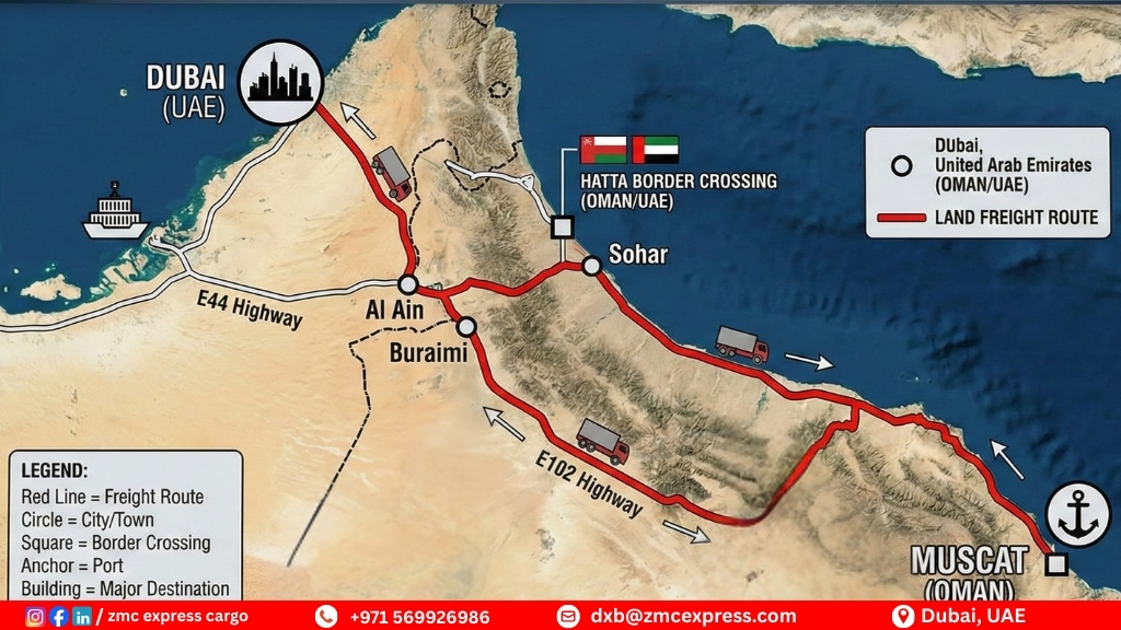 Shipping from Oman to Dubai