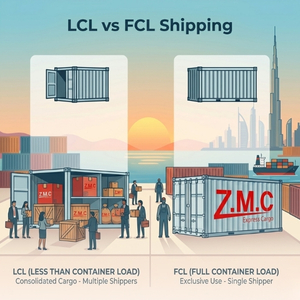 LCL vs FCL Shipping in Dubai, ZMC Express Cargo, shipping companies in dubai, sea freight, sea cargo