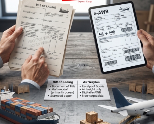 Bill of lading vs air waybill